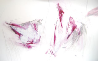 détail d'une peinture d'Isabelle mehling-Sinclair